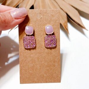 Tüple geo dangle stud earrings #377